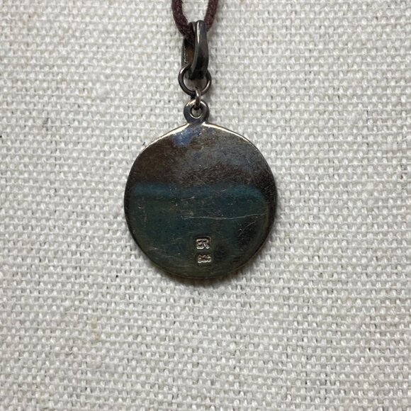 Banana Republic Virgo‎ Zodiac Disc Necklace Marked Sterling Silver Pendant - Picture 6 of 8